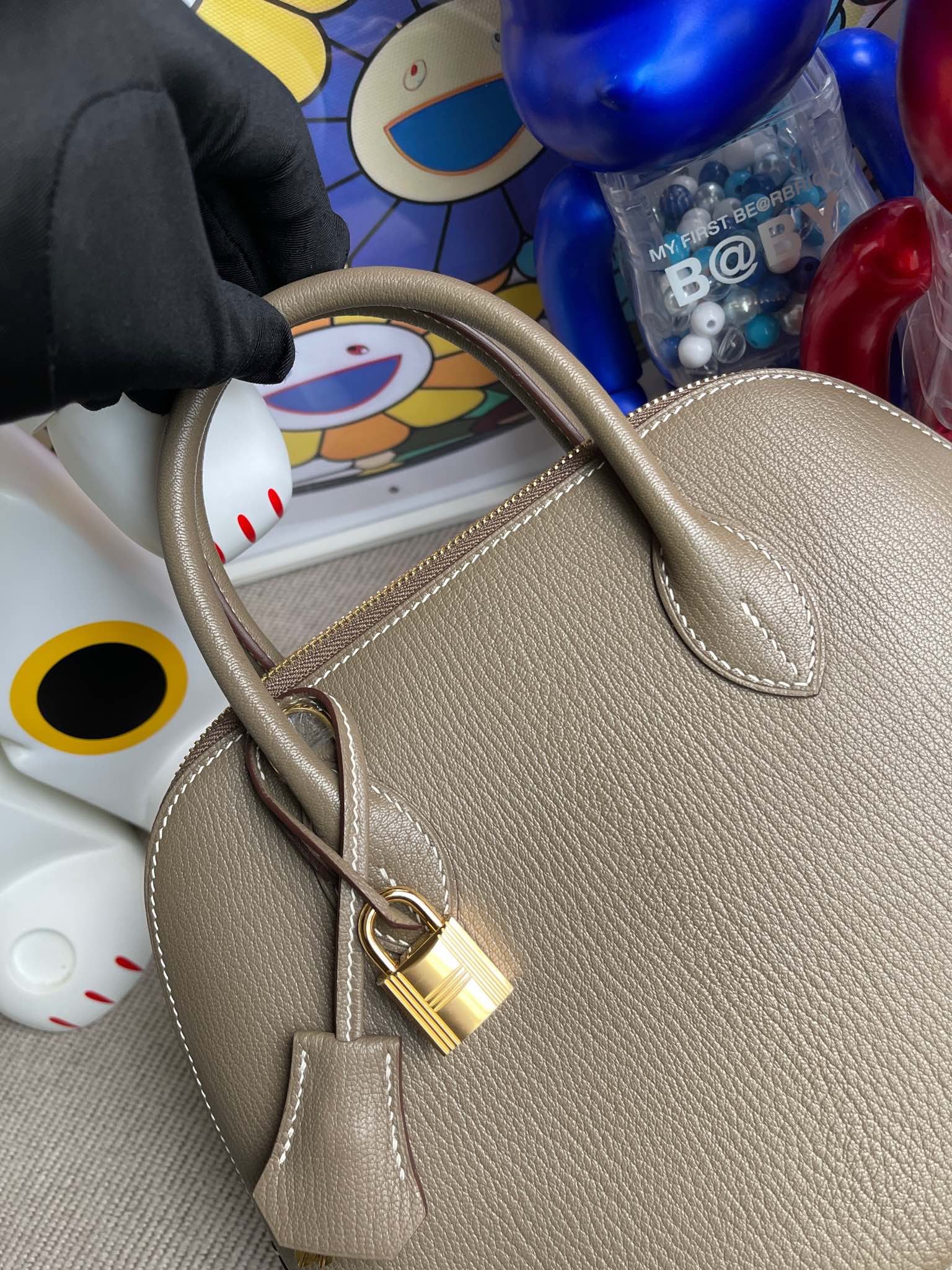 에르메스 볼리드25 에토프 금장 염소가죽